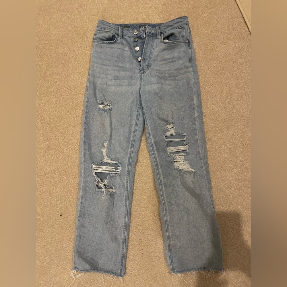 Ripped light wash jeans